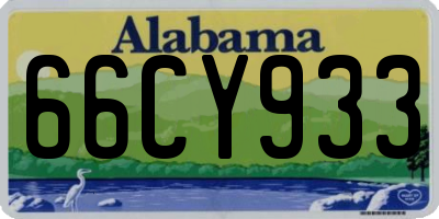 AL license plate 66CY933