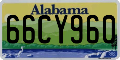 AL license plate 66CY960