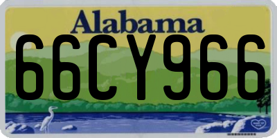 AL license plate 66CY966