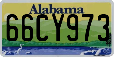 AL license plate 66CY973