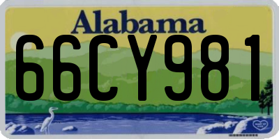 AL license plate 66CY981