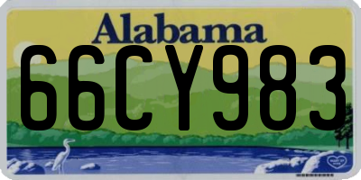 AL license plate 66CY983