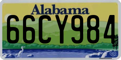 AL license plate 66CY984