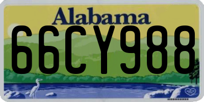 AL license plate 66CY988