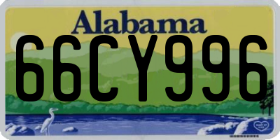 AL license plate 66CY996