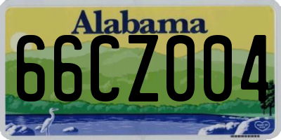 AL license plate 66CZ004