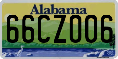 AL license plate 66CZ006