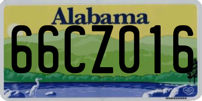 AL license plate 66CZ016