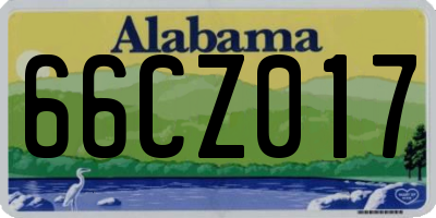 AL license plate 66CZ017