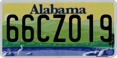 AL license plate 66CZ019