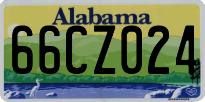 AL license plate 66CZ024