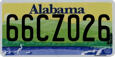 AL license plate 66CZ026