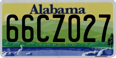 AL license plate 66CZ027