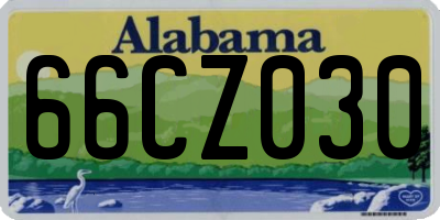 AL license plate 66CZ030