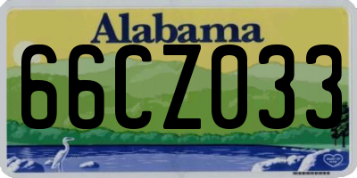 AL license plate 66CZ033