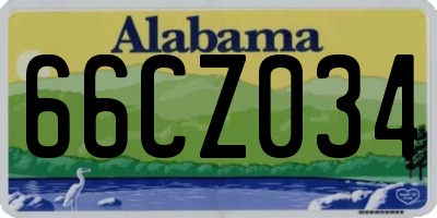 AL license plate 66CZ034