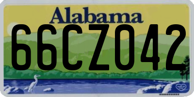 AL license plate 66CZ042