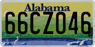 AL license plate 66CZ046