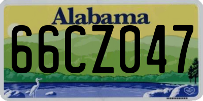 AL license plate 66CZ047