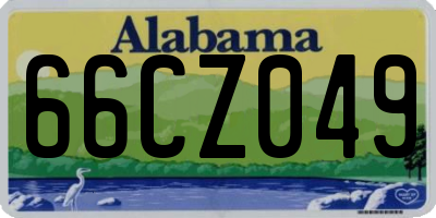 AL license plate 66CZ049