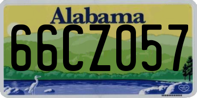 AL license plate 66CZ057