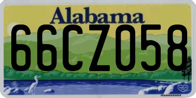 AL license plate 66CZ058