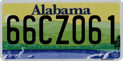 AL license plate 66CZ061