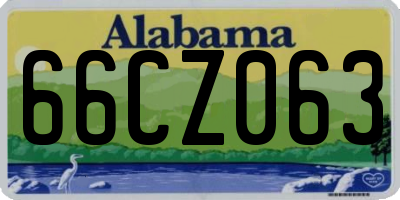 AL license plate 66CZ063