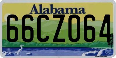 AL license plate 66CZ064