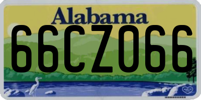 AL license plate 66CZ066