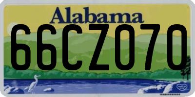 AL license plate 66CZ070