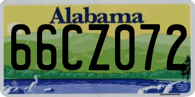AL license plate 66CZ072
