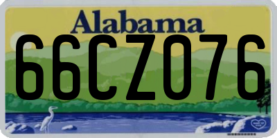 AL license plate 66CZ076