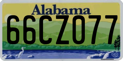AL license plate 66CZ077