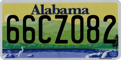 AL license plate 66CZ082