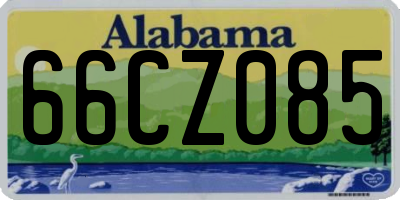 AL license plate 66CZ085