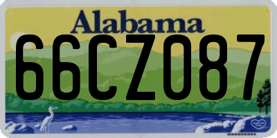 AL license plate 66CZ087