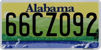 AL license plate 66CZ092