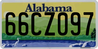 AL license plate 66CZ097