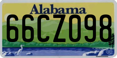AL license plate 66CZ098