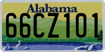 AL license plate 66CZ101