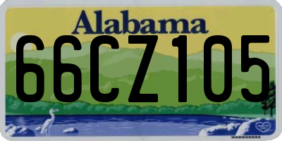 AL license plate 66CZ105