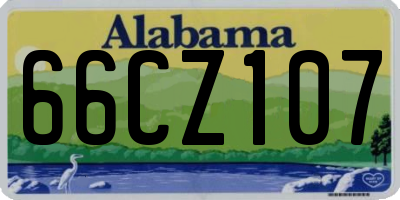 AL license plate 66CZ107