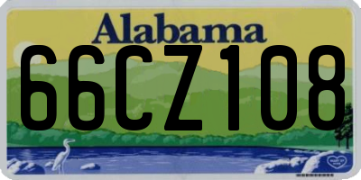 AL license plate 66CZ108