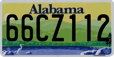 AL license plate 66CZ112