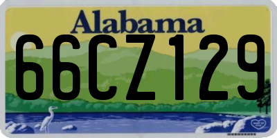 AL license plate 66CZ129
