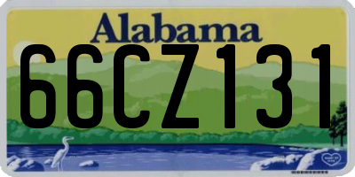 AL license plate 66CZ131