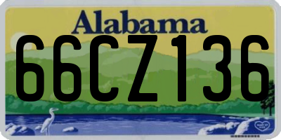AL license plate 66CZ136