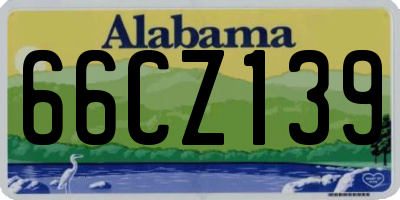 AL license plate 66CZ139