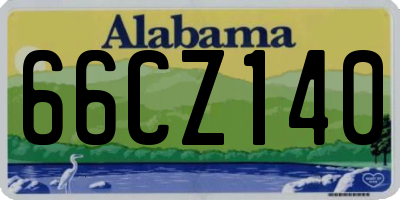 AL license plate 66CZ140